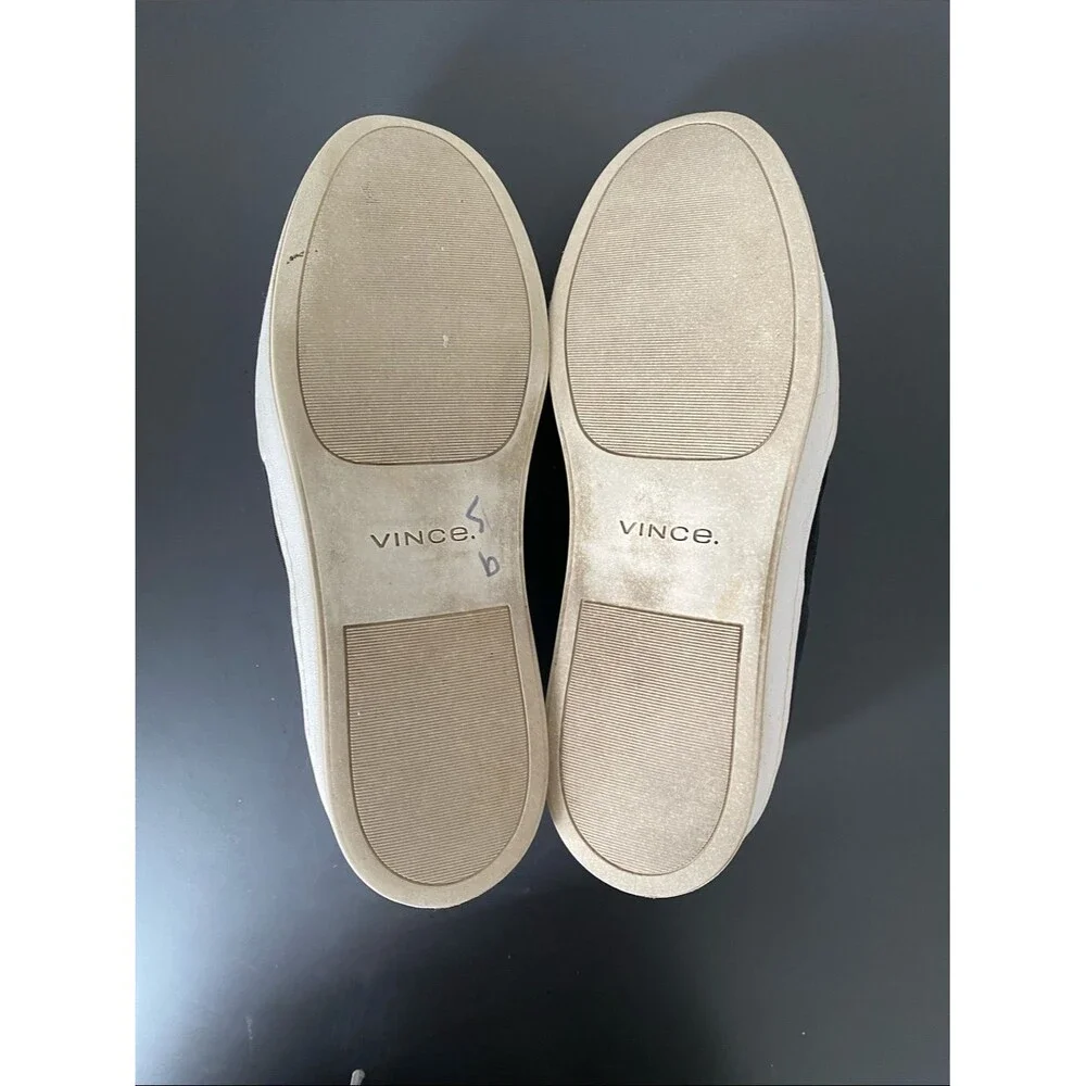 Vince Warren Platform Slip-On Sneaker Black Platform Sz 8.5 Minimal Chic Comfy